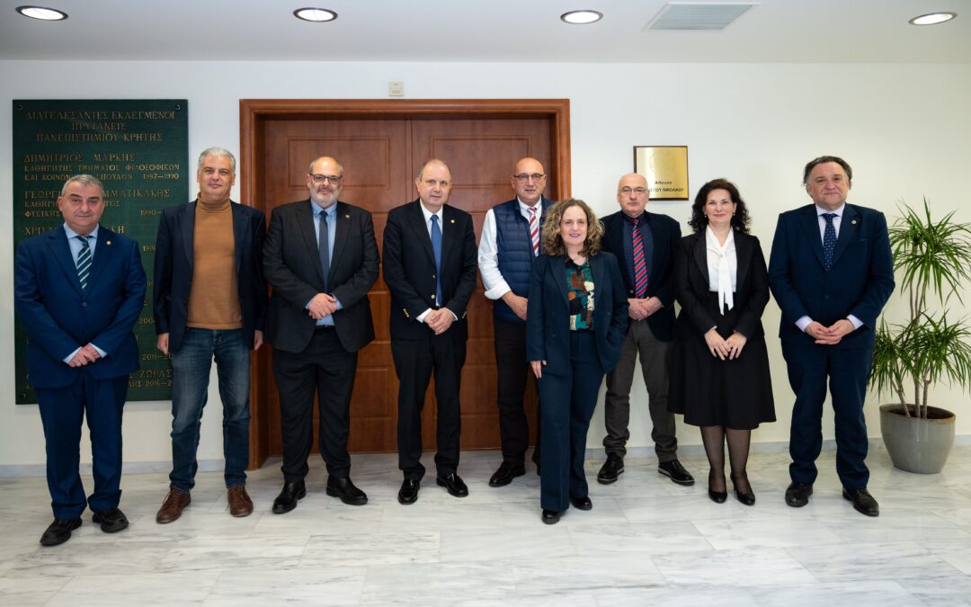 Επίσκεψη των Πρυτανικών Αρχών του Αριστοτελείου Πανεπιστημίου Θεσσαλονίκης στο Πανεπιστήμιο Κρήτης